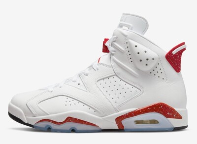 Jordan 6 Retro Red Oreo Size 12 CT8529-162 WHITE/UNIVERSITY RED