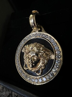 Gianni Versace Gioielli ✓18k Gold&VVS Diamond Pendant 🔥100