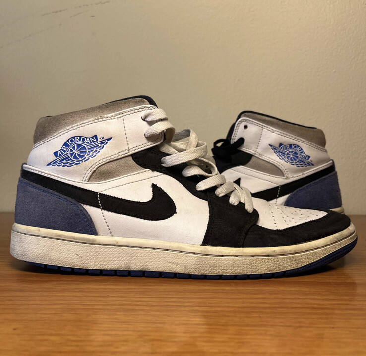 nike air jordan 1 retro mid se royal black toe