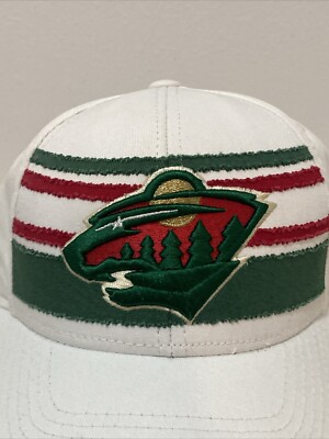 NVCLEAR NV LOGO （Vintage Green×White） NHL MN Minnesota Wild Hat Logo White Green Adjustable CCM