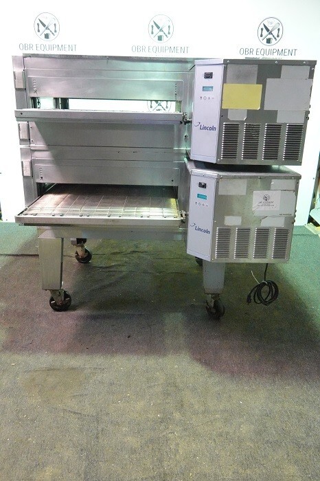 LINCOLN IMPINGER DOUBLE STACK NATURAL GAS PIZZA CONVEYOR OVEN MODEL ...