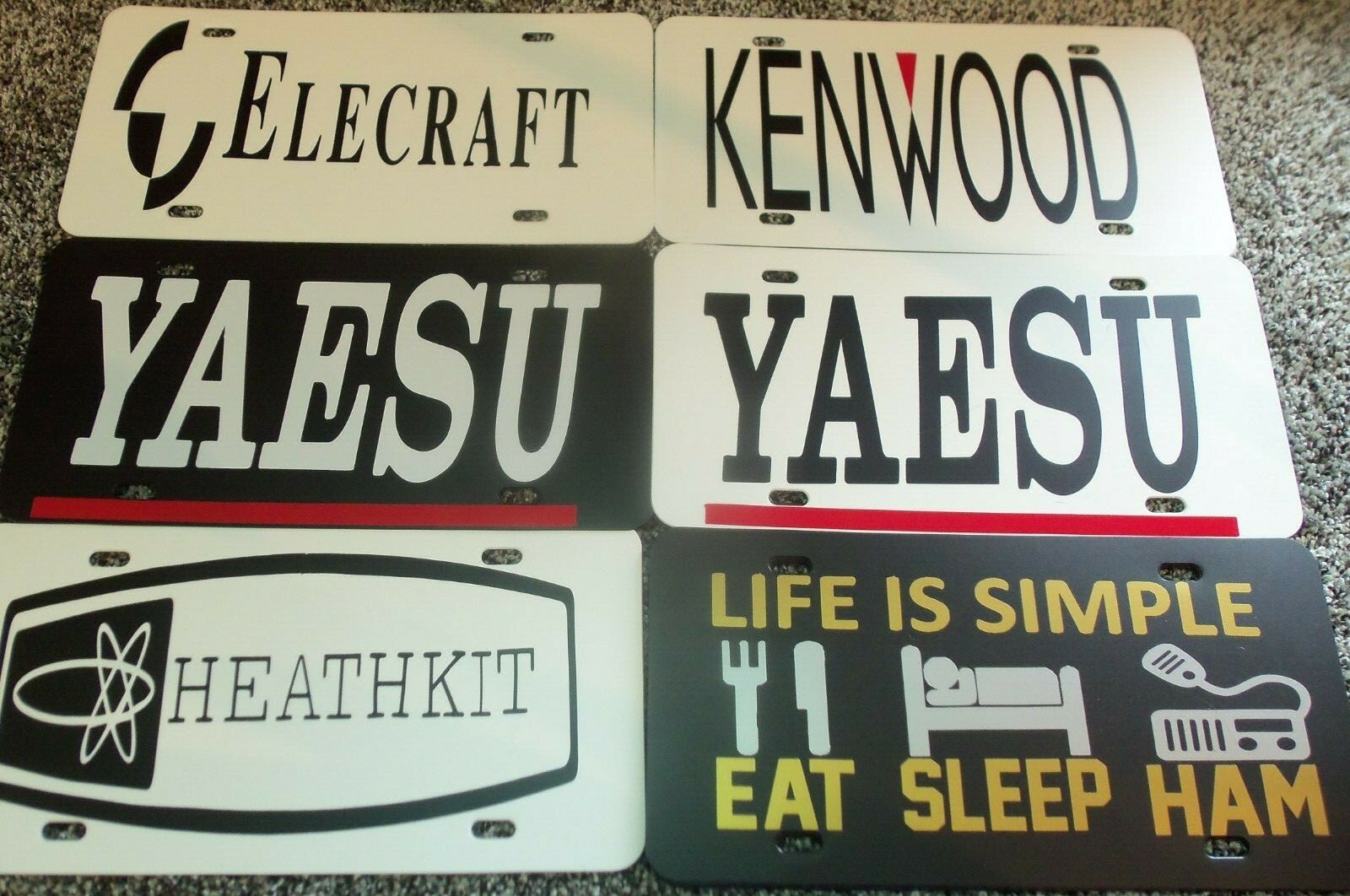 Ham CB Radio License Plate Kenwood Elecraft Yaesu Heathkit eBay