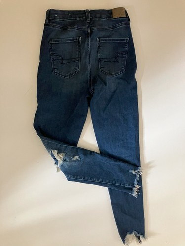 American Eagle Dark Wash Curvy Highest Rise Jegging Size 4 Short - Picture 2 of 5