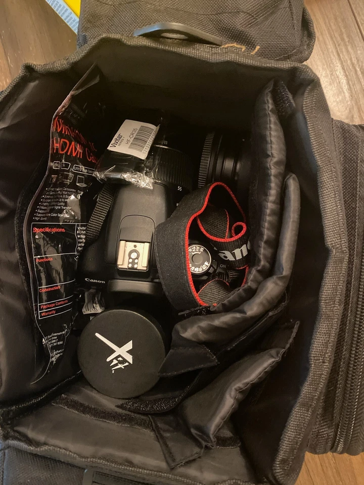 Kit de cámara digital Canon EOS Rebel T5 1200D 18 MP SLR EF-S 18-55 mm IS II lente Foto 4 de 4