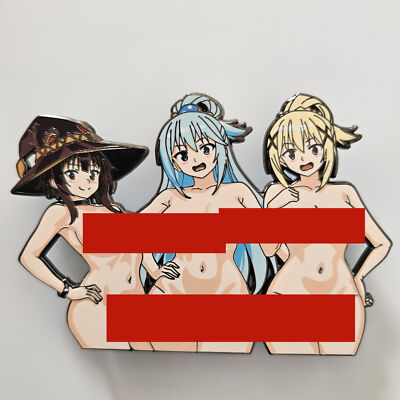 Rare Konosuba Aqua Darkness Megumin NSFW Pin Metal Badge Anime Collectible