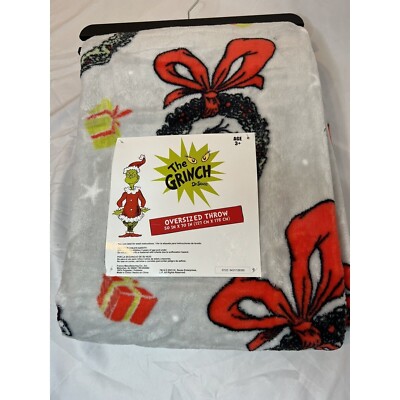 The Grinch Holiday Plush Blanket Christmas Oversized VIRAL TikTok Throw 50x70 