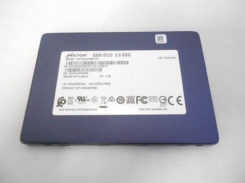 Micron 5200 960GB SSD SATA 2,5" 6G Laptop Server Desktop PC Festplatte Dell 1TB