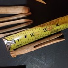 Lot Of 25 Assorted Vintage/ Antique  Wooden Clothes Pins Rounded Flat Wood 4" — photo 10