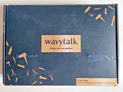 Wavytalk 5 in 1 Curling Iron,Curling Wand Set with Curling Brush Ceramic Wand