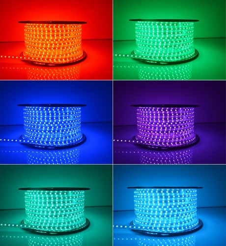 5050 SMD 60 LED Strip Light RGB 100M 110V High Voltage IP65 + 2pcs IR Controller - Picture 5 of 12
