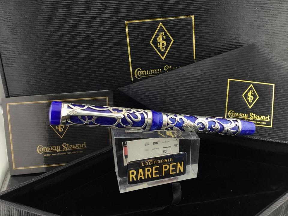 Bolígrafo Conway Stewart Chatsworth Henry Simpole PLATA ESTERLINA AZUL 1/1 Foto 2 de 4