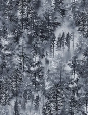 Gone Fishing Cotton Quilt Fabric by Timeless Treasures Early Morning forest