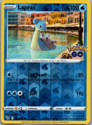 2022 Sword & Shield - Pokémon GO Lapras Basic/Rare Holo #23 | eBay