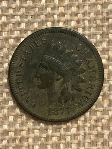 1875 Indian Head Cent VF Details