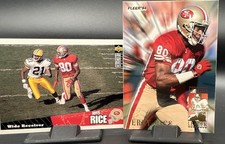 Jerry Rice 2 Card Lot NFL San Francisco 49ers Upper Deck Fleer HOF GOAT