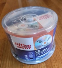 New Office Depot 52x 700 MB 80 min. CD-R 50 pack Blank Discs Sealed