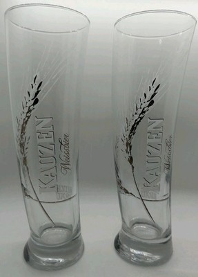 Set of 2 Kauzen Weissbier Glasses 0.5L German Wheat Beer Glass Tall Curved