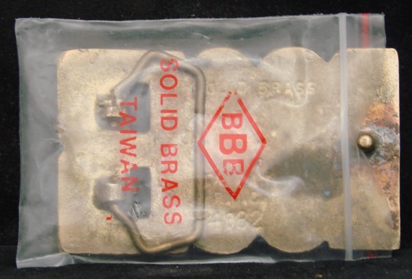 SA10171 **NOS** VINTAGE 1970s/80s CUT-OUT NAME ***ROGER*** SOLID BRASS BUCKLE