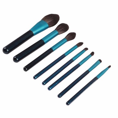 8x Makeup Brushes Wooden Handle Super Soft Synthetic Portable Blush Eyeshado SET