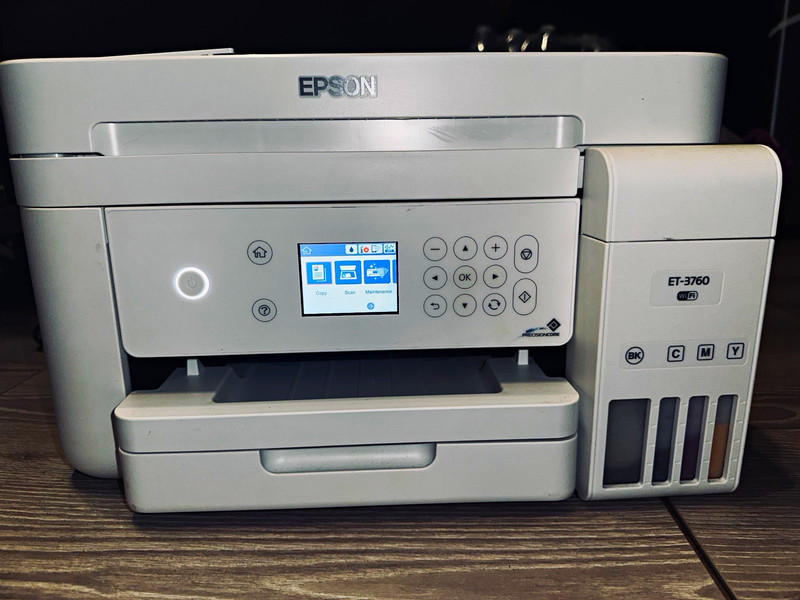 Epson EcoTank ET-3760 Wireless Color All-In-One Inkjet 15ppm 4800x1200