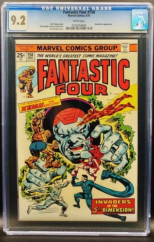 FANTASTIC FOUR 158 CGC 9.2 HIGH GRADE AND WHITE PAGES QUICKSILVER XEMU INHUMANS