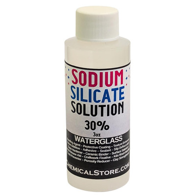 Sodium Silicate Solution 30%   3Oz Bottle for Pottery, Ceramic Casting & Artisti