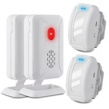 Electrical Indoor Welcome Alarm Detector Bell Chime Wireless 433MHz Mute Flash*2
