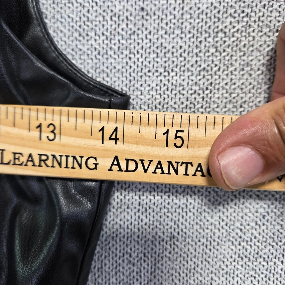 Zara Sleeveless Soft Faux Leather Black Sheath Dress Size XS Sleeveless - Image 4 of 4