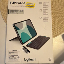 Logitech Flip Folio Keyboard Case Bluetooth for iPad Pro/Air 11" Black