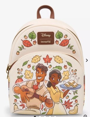 Loungefly Disney Tiana Fall Leaves Mini Backpack NWT