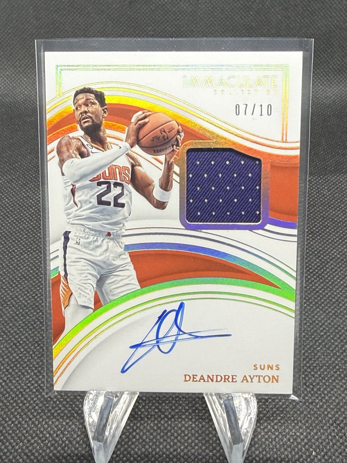 2022-23 Panini Immaculate Deandre Ayton Game Worn Patch Auto /10 #IPA-DAY Suns