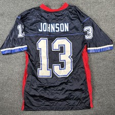 Buffalo Bills Stevie Johnson NFL Reebok Onfield Home Blue Jersey Men's Size L