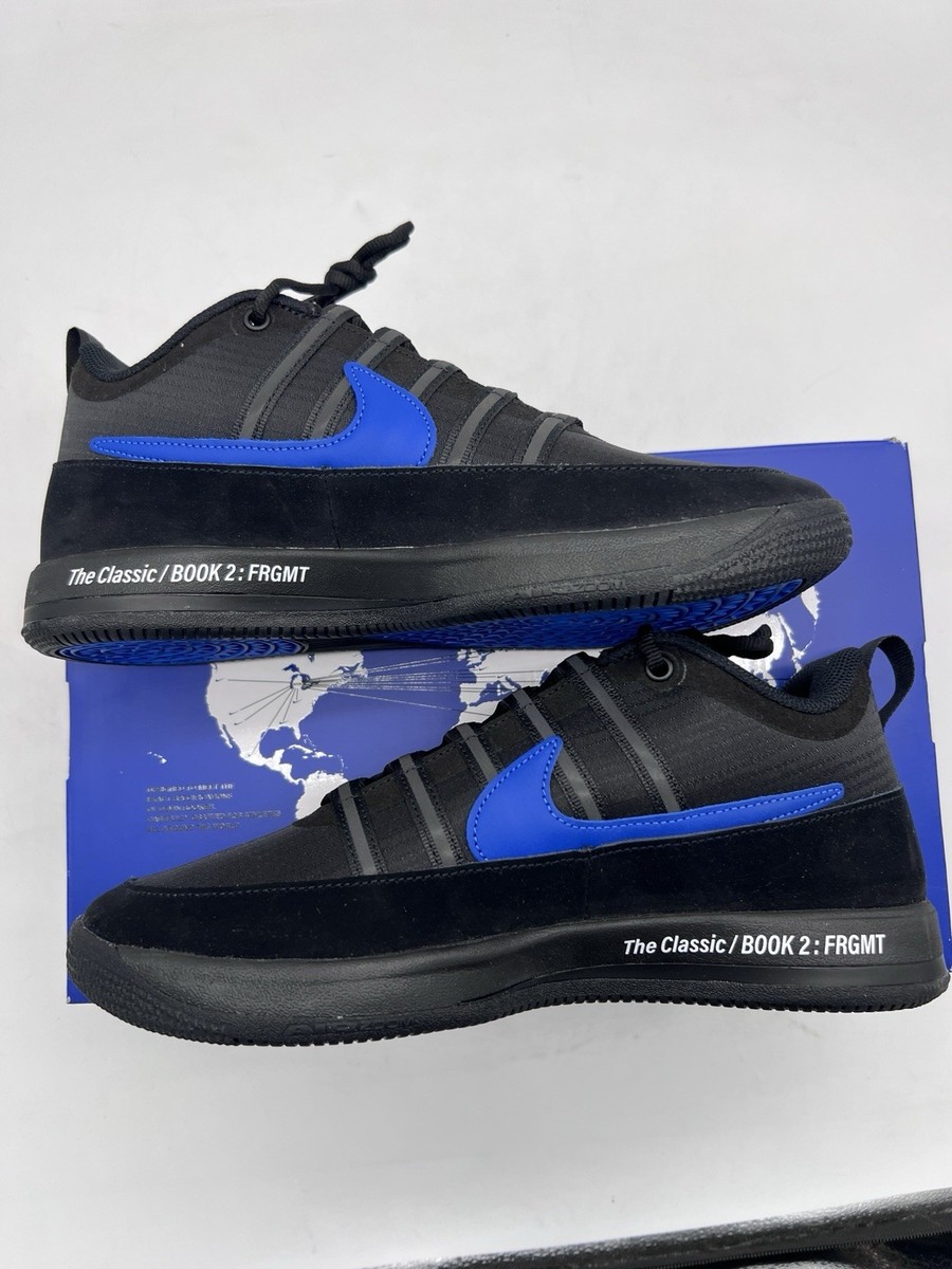 Sz 9 - Nike Book 2 x Fragment II Black White Blue Hiroshi Fujiwara