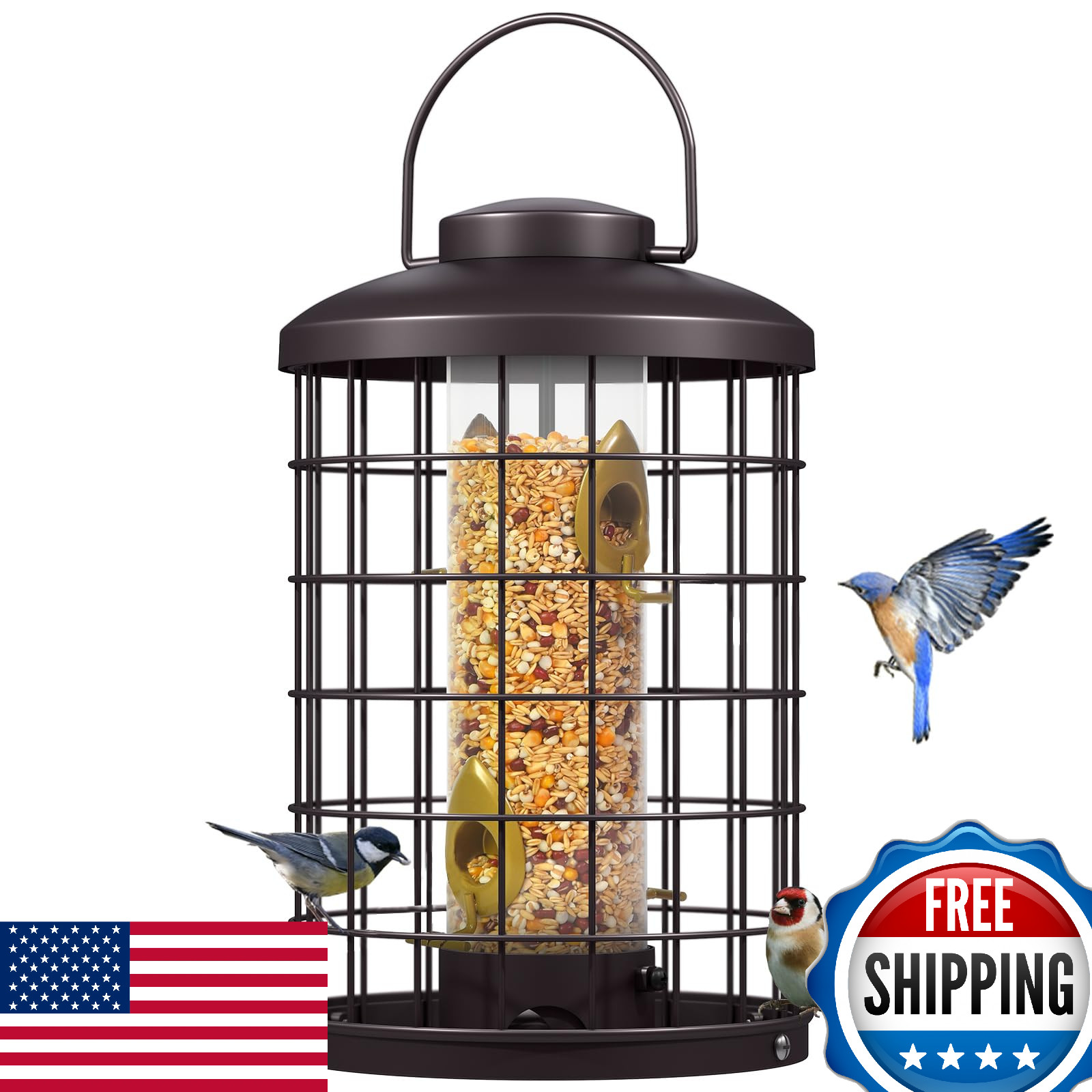 - 3 Lbs Squirrel-proof - Metal/clear Tube Design