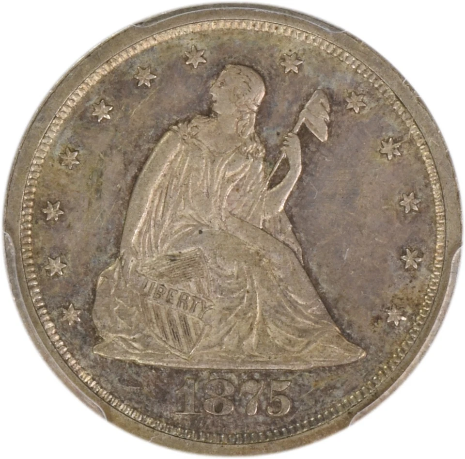 1875-S Twenty Cent Silver Piece MS62 PCGS - Image 3 of 4