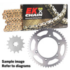 EK Gold MRD Chain & Sprocket Kit for 1986-1991 Kawasaki KX250 - 14/48