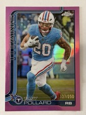 2025 Topps Chrome Tony Pollard True Pink /250 Titans #290