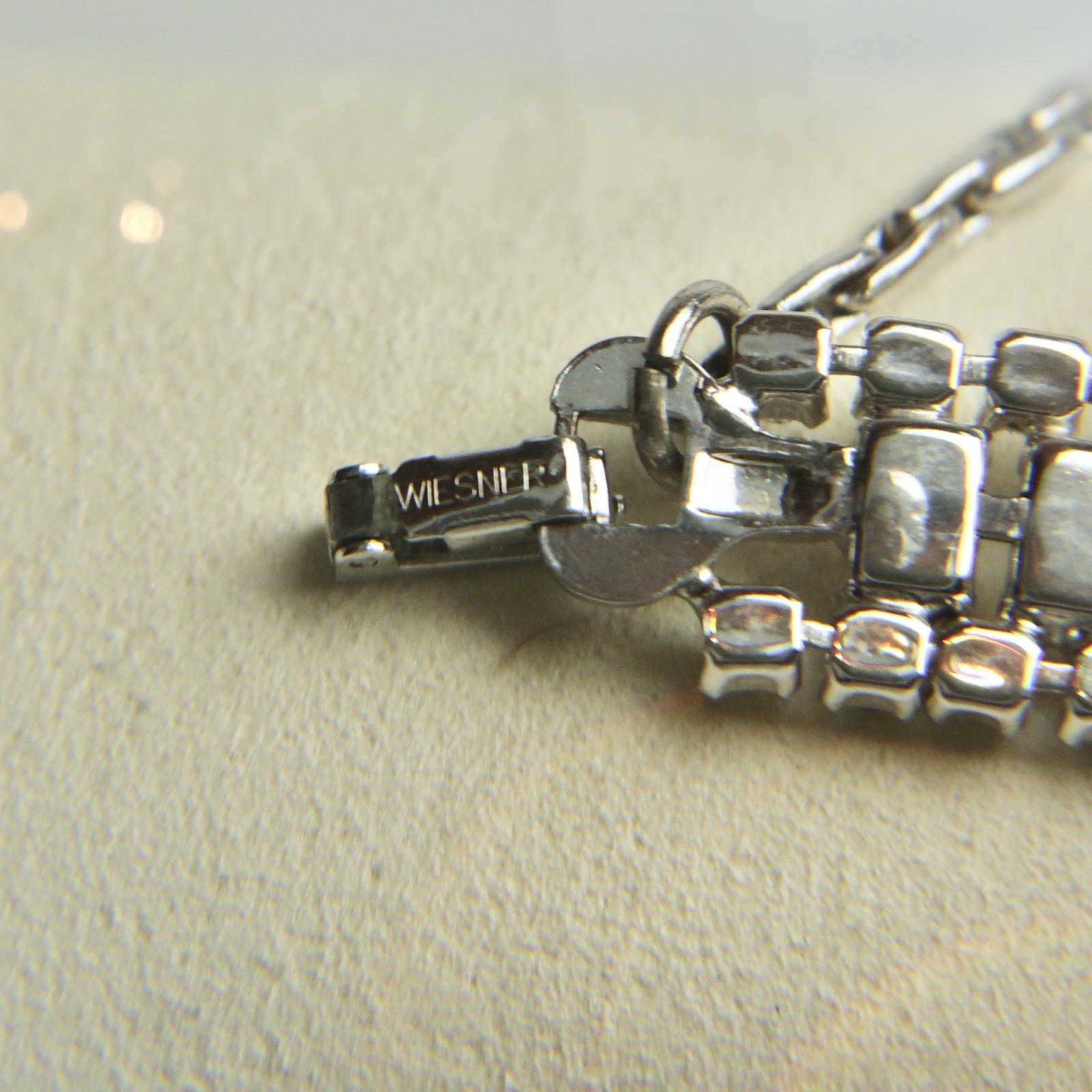 WEISNER Rhinestone Crystal Silver Tone Sparkly Vi… - image 4