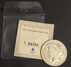 1935 S Peace Silver Dollar $1 American Mint w/COA 'S' Blob
