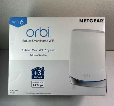 Orbi Wifi Mesh System (WiFi 6) Router plus 3 Satellites