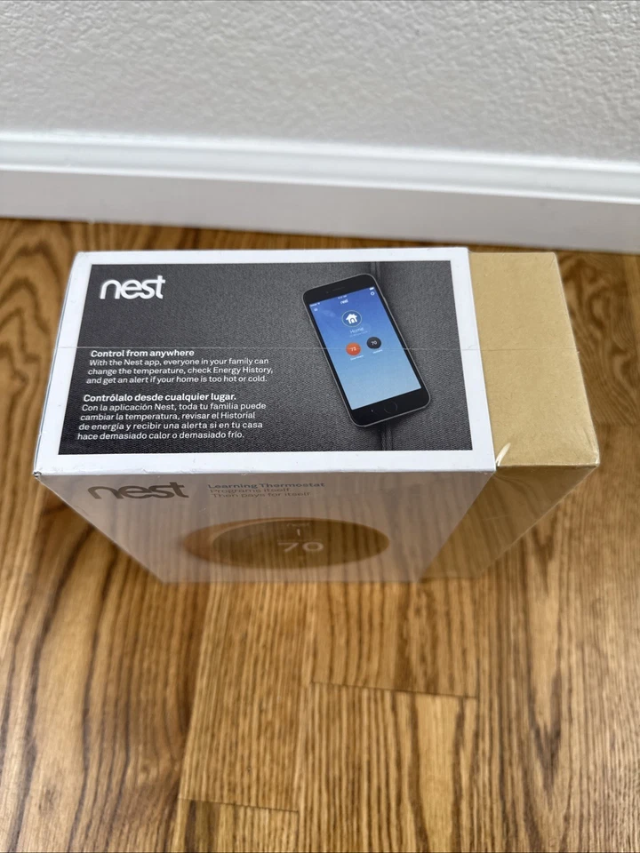 SEALED: Google Nest 3rd Generation Programmable WiFi Thermostat - Copper T3021US - Image 2 of 4