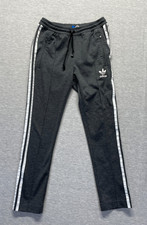 Adidas Originals Track Pants Womens XS Charcoal Gray White 3 Stripes Athleisure