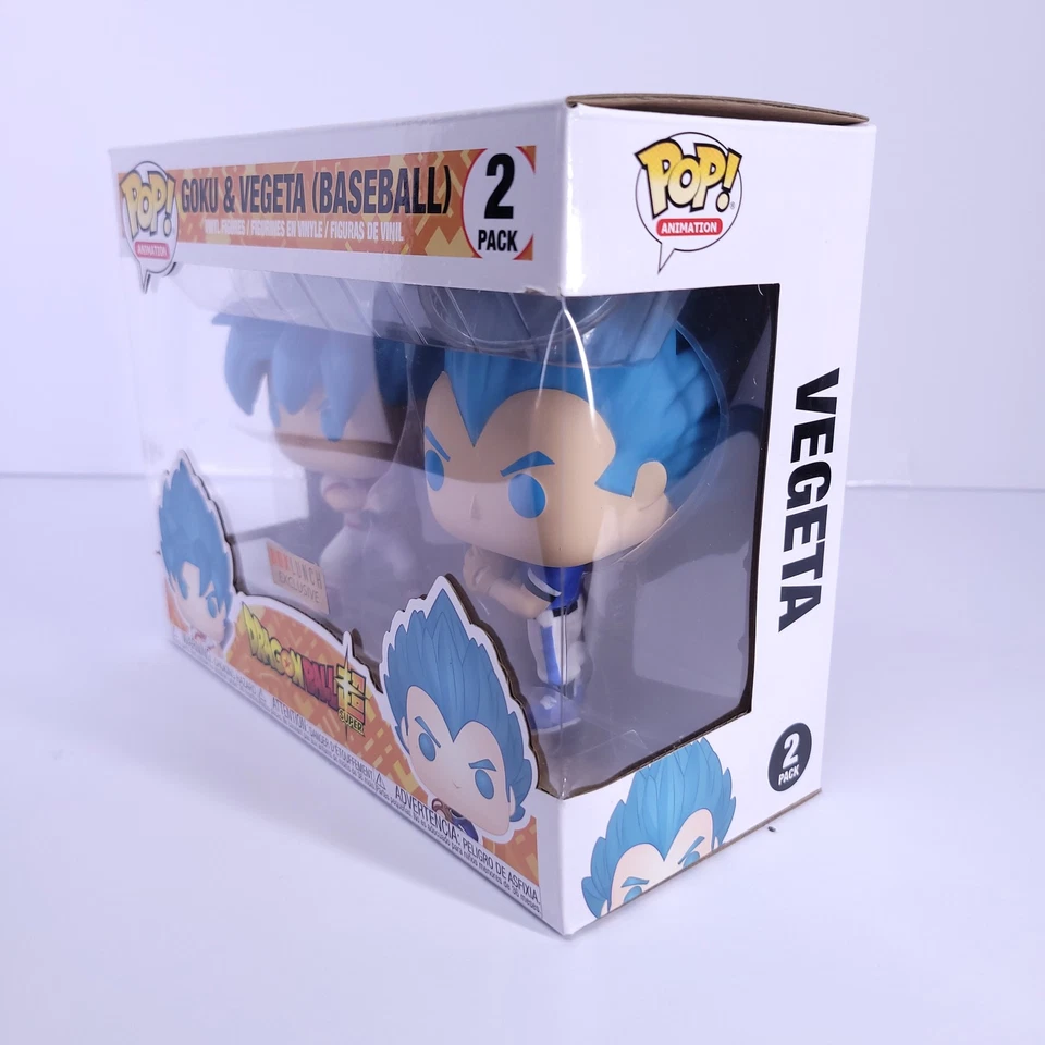 Funko Pop Dragon Ball Super Goku & Vegeta Béisbol Paquete de 2 BoxLunch Figura Exclusiva Foto 2 de 4