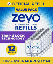 1 PACK-(12 Refill Cartridges Zevo Flying Inse...