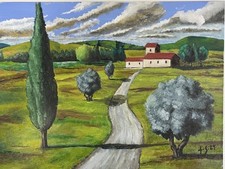 “casolare”olio Su Cartone Telato30x40,2025fabrizio Scarselli