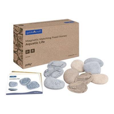 Kaplan Early Learning Magnetic Matching Aquatic Life Fossil Stones - Set of 8