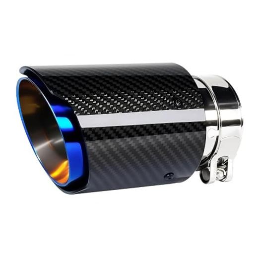 Carbon Fiber 3-Inch Inlet 4-Inch Outlet Car Exhaust Tips Fit 3" in 4" out Burnt