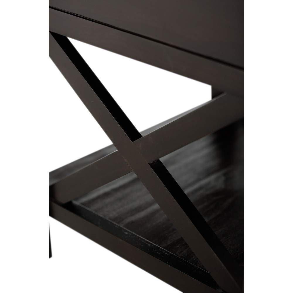 Kitchener SOLID WOOD 21 inch Wide Square Contemporary End Side Table in Hicko...