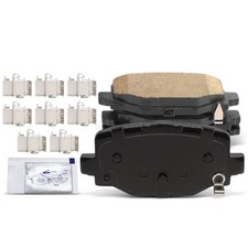 4x New Rear Side Ceramic Brake Pads with Hardware for INFINITI QX50 2019-2022