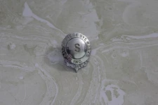 VTG. EMPLOYEE SCREW BACK BADGE FROM SANCO PIECE DYE WORKS INC.